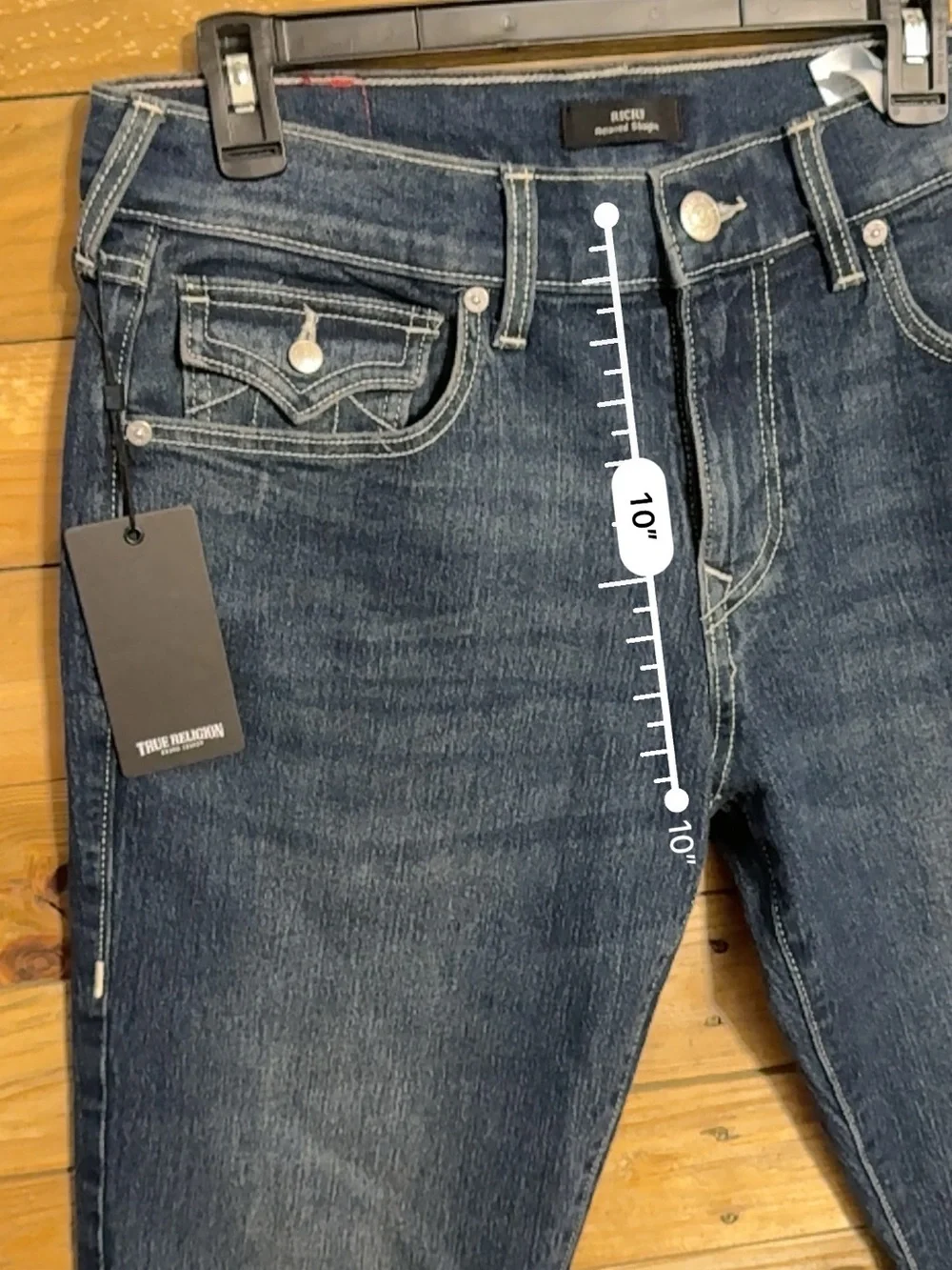 True Religion Men’s Slim Straight Jeans in Dark Blue